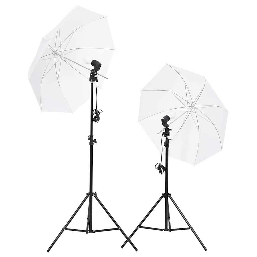 vidaXL Fotostudio-Beleuchtung Set mit Stativen & Schirmen, Studiobeleuchtung Set, Softbox, Studioleu