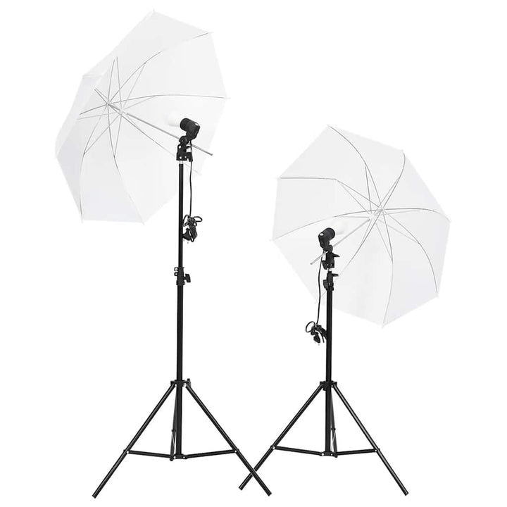 vidaXL Fotostudio-Beleuchtung Set mit Stativen & Schirmen, Studiobeleuchtung Set, Softbox, Studioleu