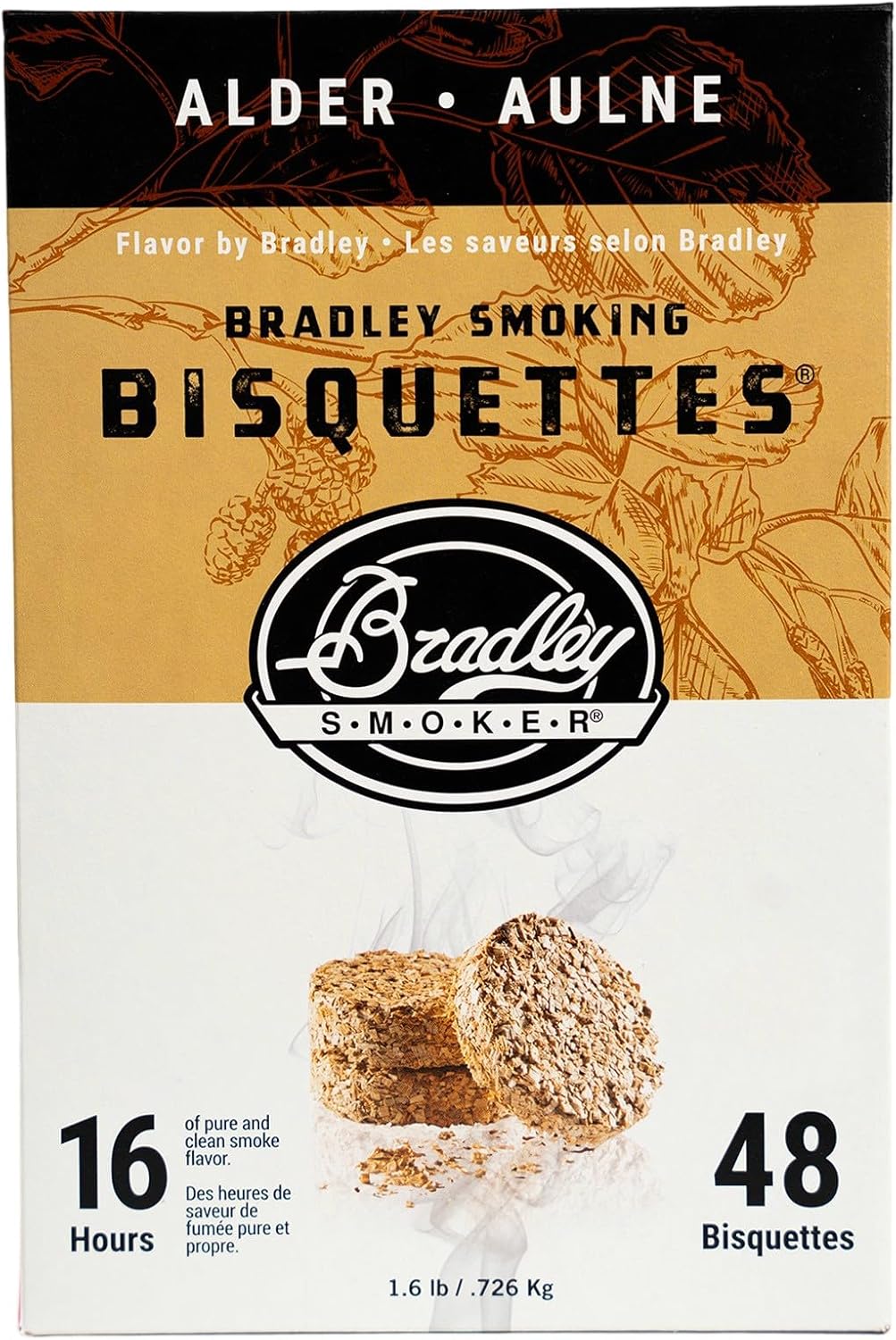 Bradley Smoker BTAL48 Erle Bisquetten 48 Pack