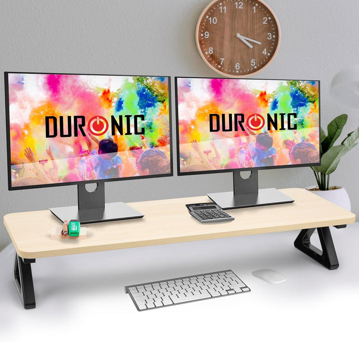 Duronic DM06-2 NL Monitorständer, 82 x 30 cm, Schreibtischaufsatz Erhöhung Bildschirmständer, Dual M
