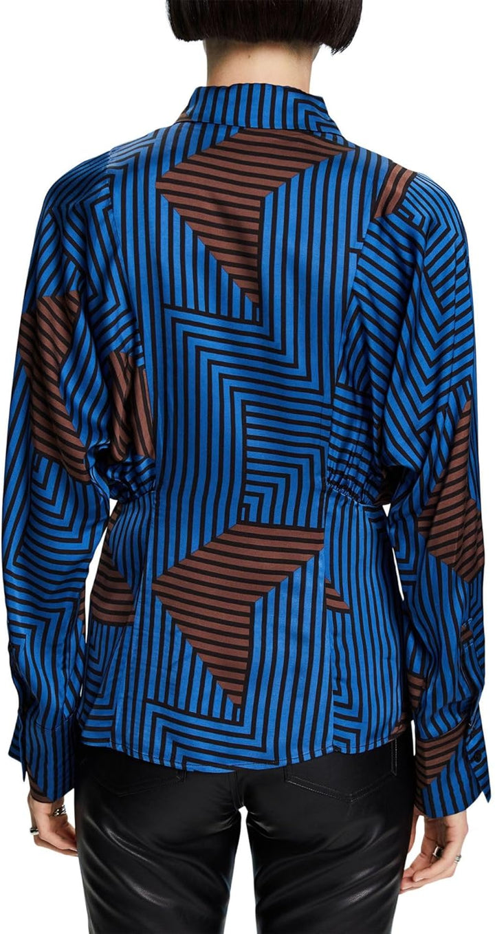 ESPRIT Damen Bluse XXS 411/Bright Blue 2, XXS 411/Bright Blue 2