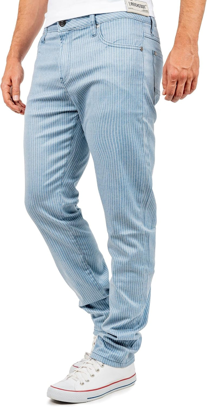 Cipo &amp; Baxx Herren Slim Fit Hose Stoffhose im modernen Look, 30W / 32L Blau - 02