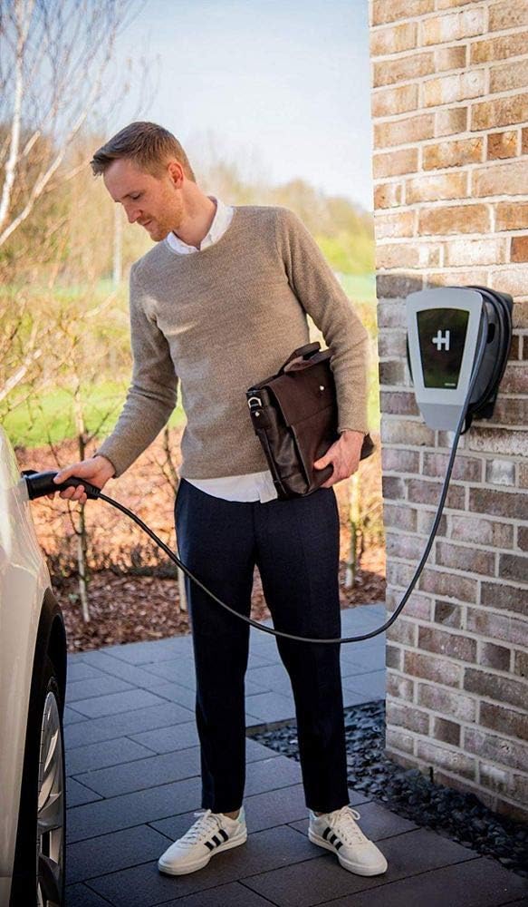 Wetterbeständige 11-kW-Wallbox für Elektro- und Hybridfahrzeuge mit integriertem Lastmanagement – He