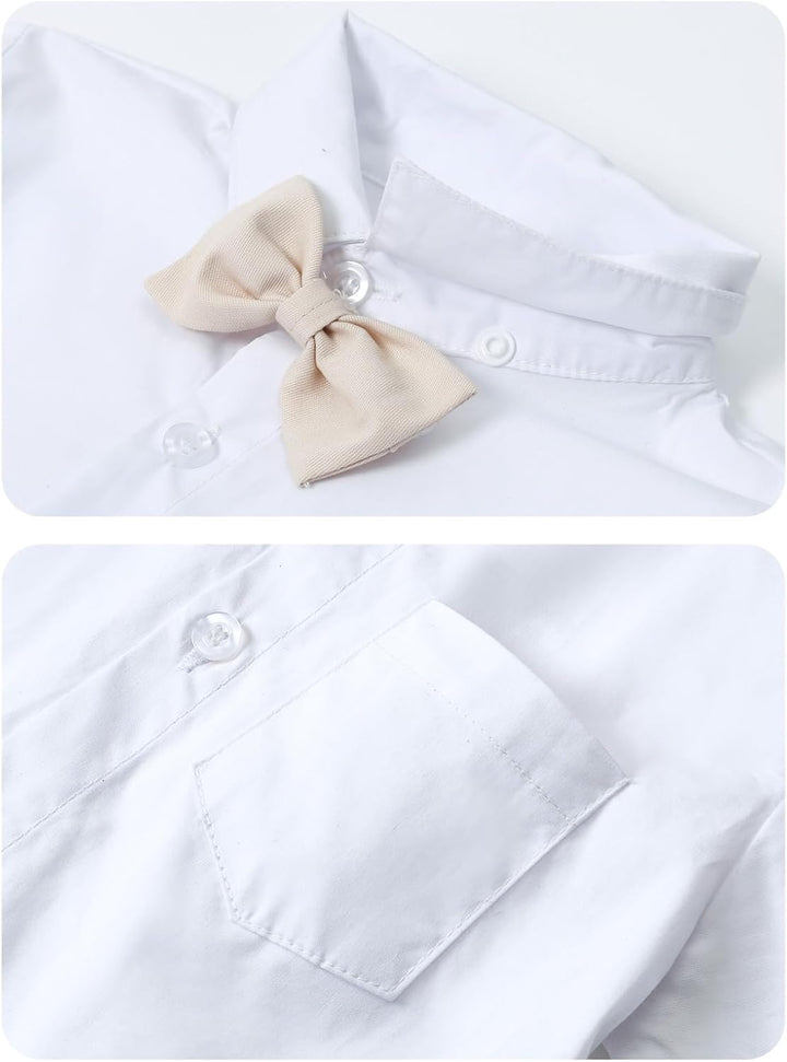 mintgreen Baby Junge Gentlaman Oufit Einstellen Kurzarm Fliege Hemden Hosenträger Hose Hochzeitsanzu