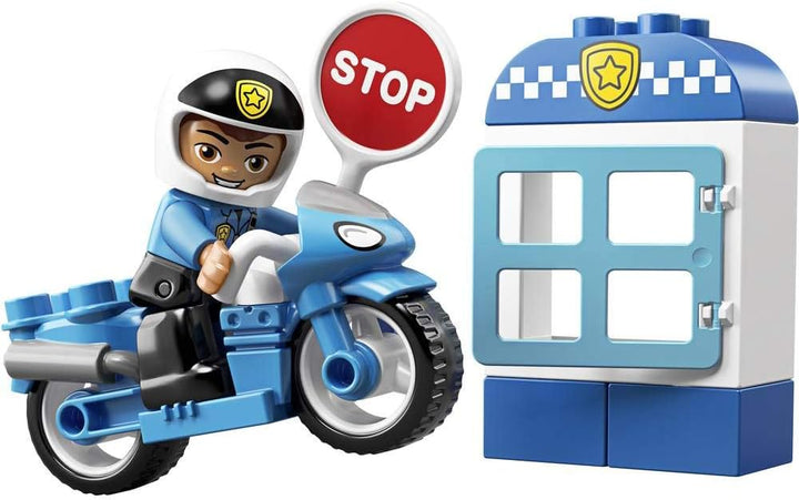 LEGO 10900 DUPLO Polizeimotorrad, Polizei Spielzeug ab 2 Jahre mit Motorrad und Polizistenfigur, Bau