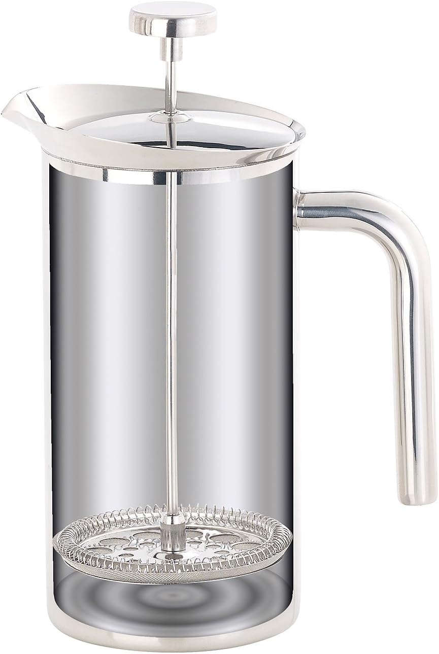 Rosenstein &amp; Söhne Kaffeepresse: Thermo-Kaffeebereiter, French-Press, Edelstahl, doppelwandig, 1 Lit