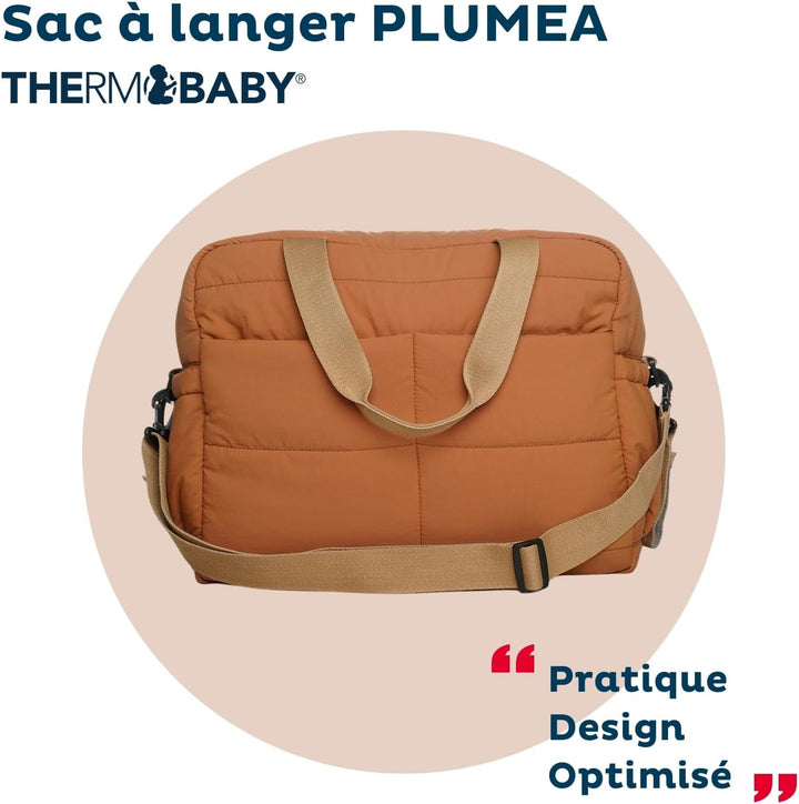 Thermobaby - Wickeltasche, gesteppt, Plumea – Tasche für Mutter und Baby – Tasche mit Wickelunterlag