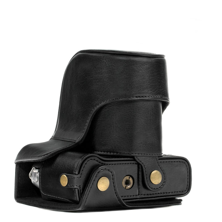 MegaGear MG576 Ever Ready Leder Kameratasche mit Trageriemen kompatibel mit Fujifilm X-T30, X-T20 (1