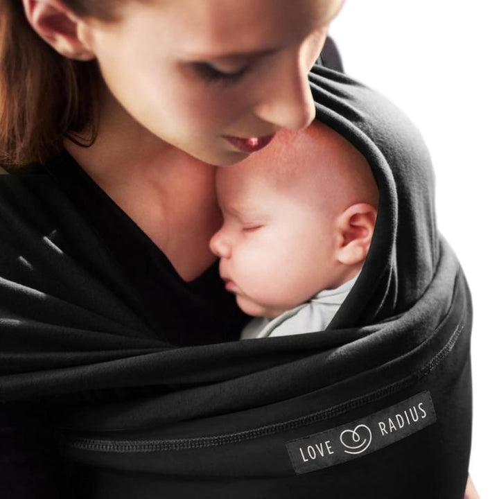 Je Porte Mon Bébé Original Babytrage Schal Noir poche Noire, Noir poche Noire