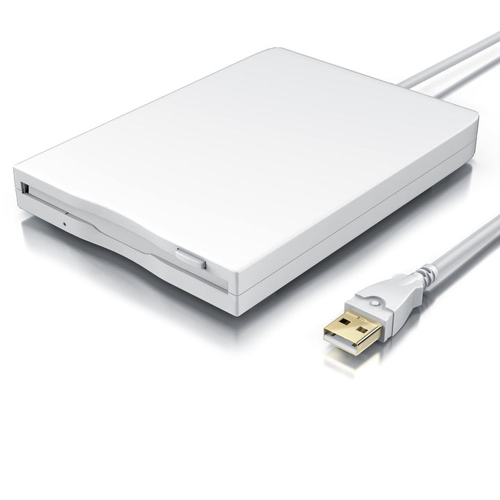 CSL - Externes USB Diskettenlaufwerk FDD 1,44MB 3,5 Zoll - PC und MAC - Slimline Floppy Disk Drive E