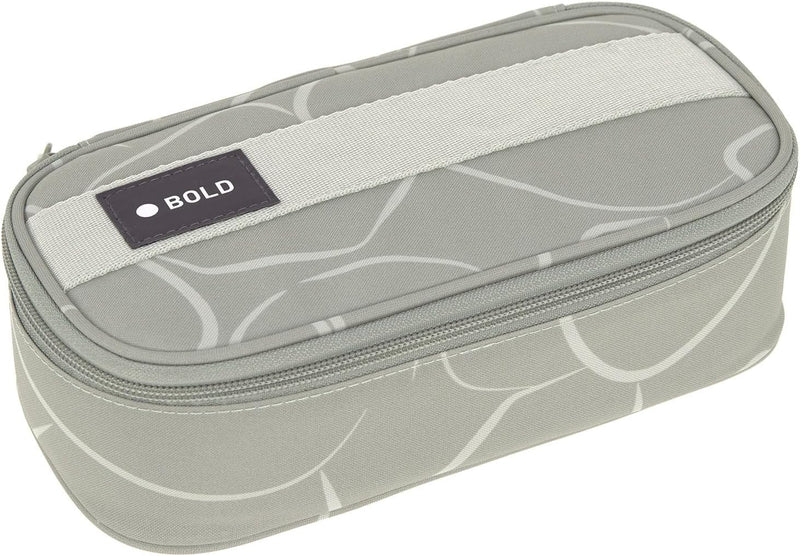 LÄSSIG Bold Schlampermäppchen Stiftemäppchen Schule/School Spacy Pencil Case Bold Curve sage