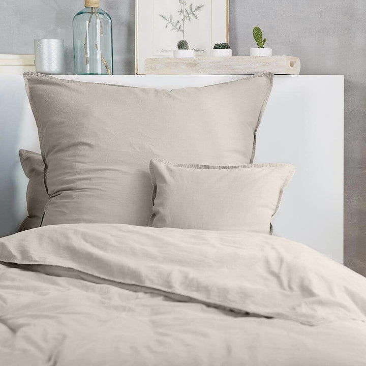 Enrico Coss Bettwäsche Stonewashed leinen, 1 Bettbezug 240 x 220 cm + 2 Kissenbezüge 80 x 80 cm Lein