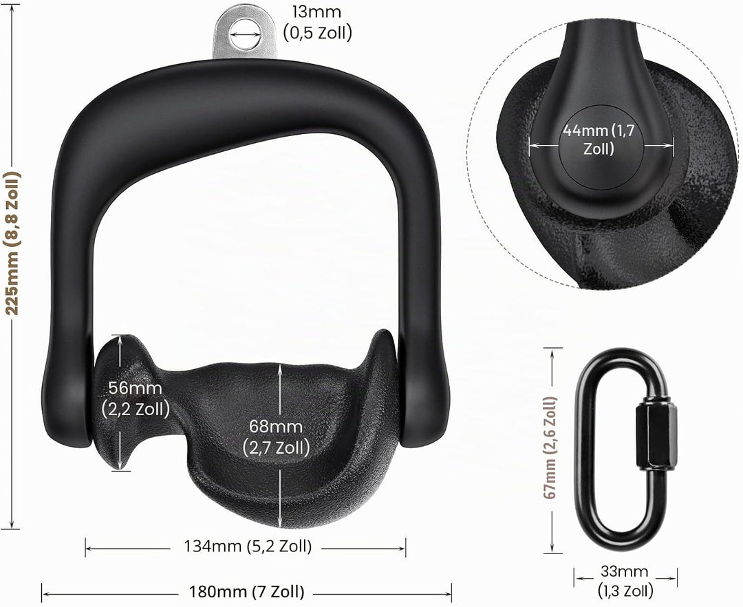BeneLabel Kabelzug Griff, Latzug Handriff Triceps 2er Fitness Seilzug Einhandgriff Ergonomische Gym