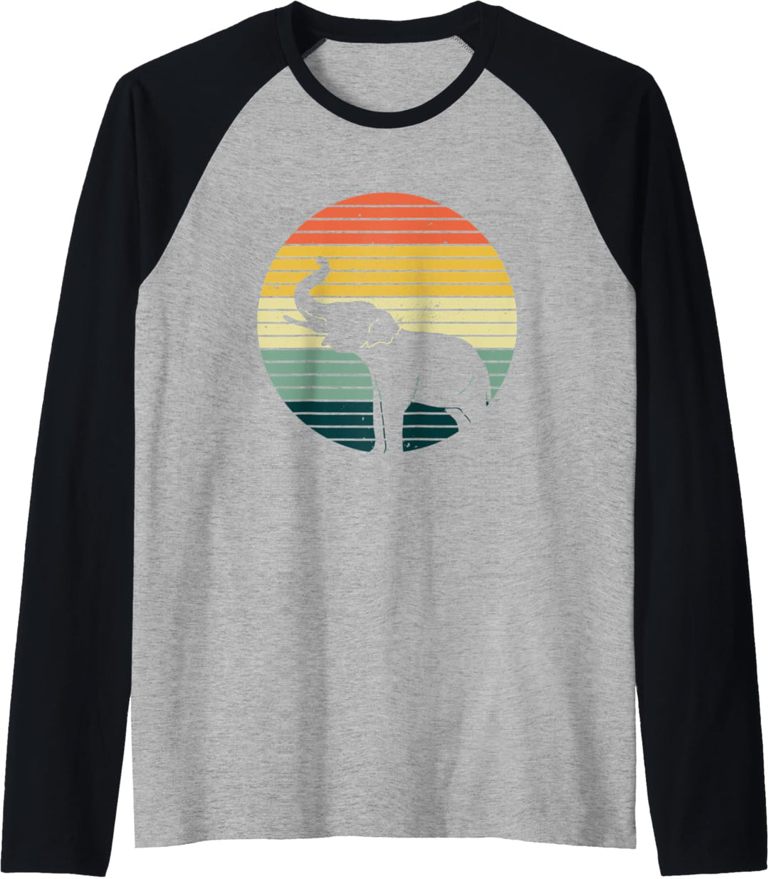 Retro Afriika Safari Dickhäuter Elfenbein - Vintage Elefant Raglan