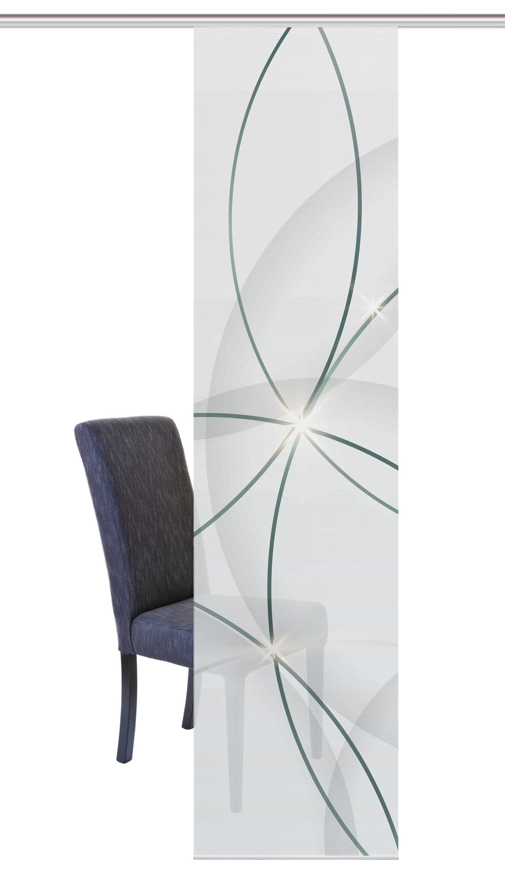 Vision S Schiebegardine BLINKI, Digitaldruck auf Bambus-Optik, mit abstraktem Motiv, 260x60cm, Farbe