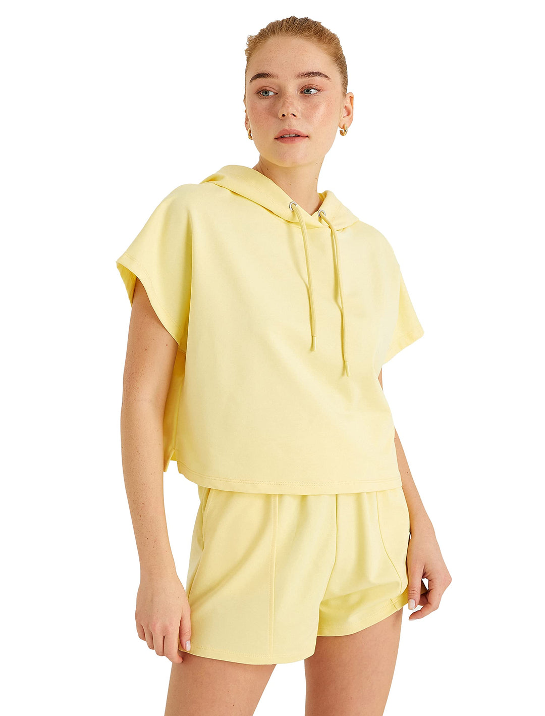 Koton Damen Sweatshirt S Yellow (151), S Yellow (151)