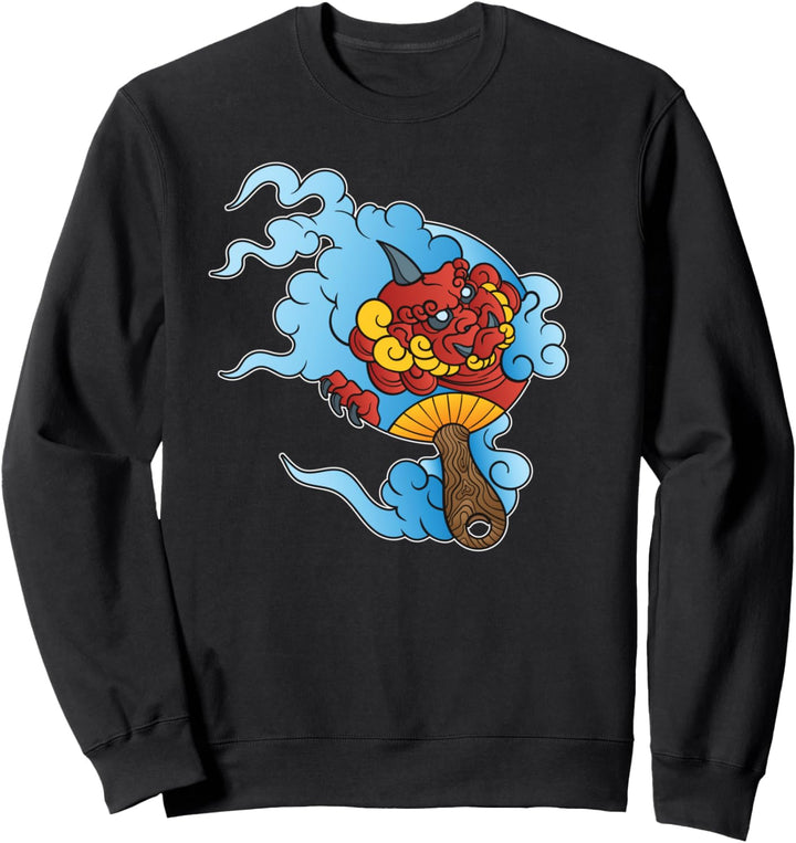 Japanisch Drache Gehörnter Dämon Asiatisch Tätowierung Sweatshirt