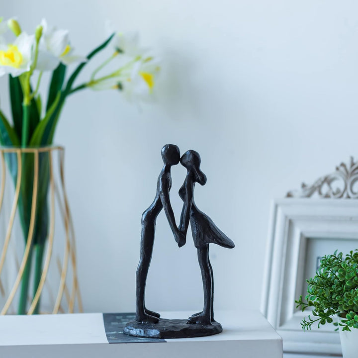 Sziqiqi Paar Skulpturen Gusseisen Geschenk für Jubiläen Hochzeit Kleine Moderne Abstrakte Figur Deko