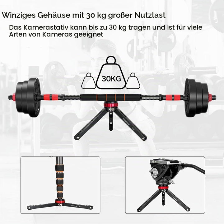 Koolehaoda Mini-Stativ, Kamera, Aluminium, CNC, Tischstativ, mit 1/4 und 3/8 Schrauben, Maxload 30 k