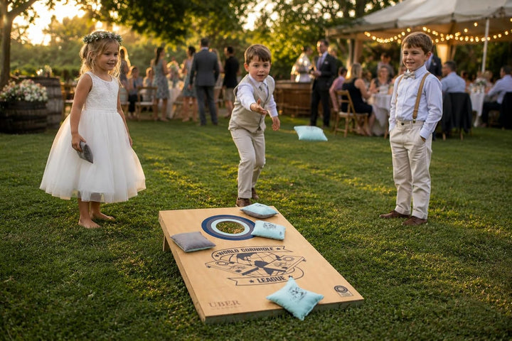 Uber Games - World Cornhole League - 120x60 cm Doppelbrett-Set &amp; Tasche - Turnierqualität Board (4x2