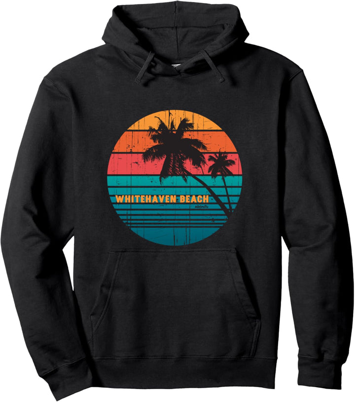 Retro Whitehaven Beach Australien Urlaub Geschenk Reisen Pullover Hoodie