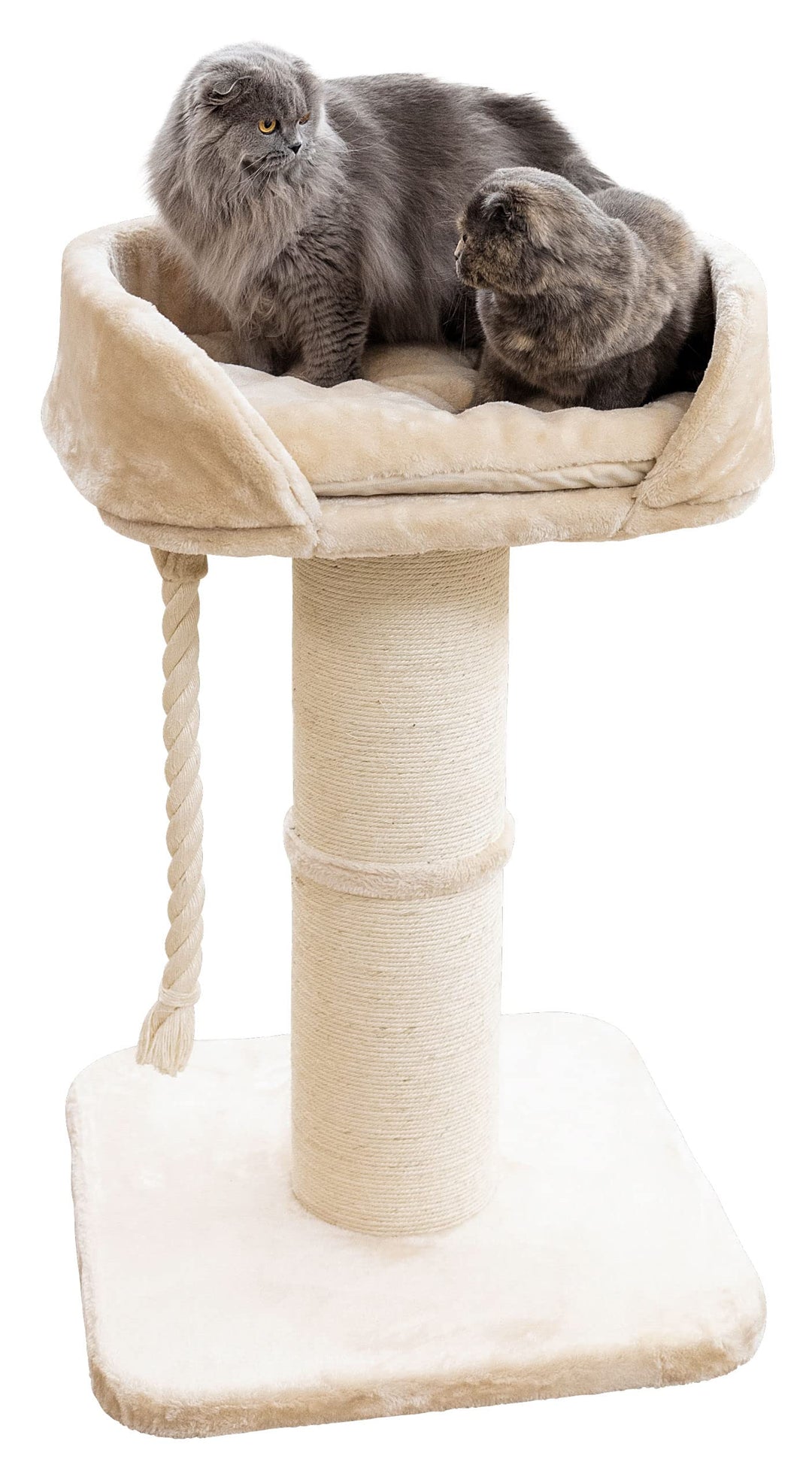 Kerbl Pet Kratzbaum Toni XL, Katzenkratzbaum, beige, 58x58x93cm, stabil und standfest, für Maine Coo