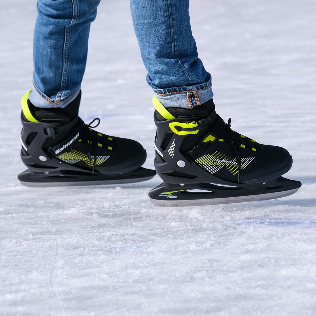 Bladerunner Igniter Ice Allround-Schlittschuh für Freizeitläufer, Herren, Schwarz/Limette 40.5 (UK: