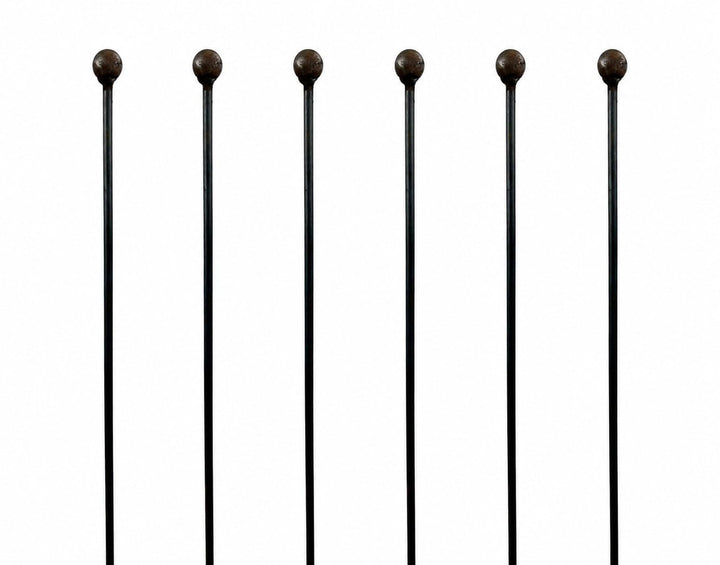 Hirsch Terracotta 6 x Rankstab Kugel aus Metall Höhe 90 cm Pflanzstab Staudenhalter Pflanzstütze Ran
