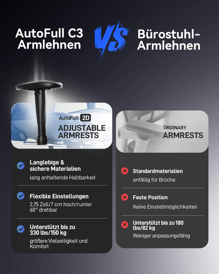 AutoFull C3 Gaming Stuhl Rennstil, Ergonomisch Gaming-Stuhl mit Fussstütze, Gaming Stühle mit Höhenv