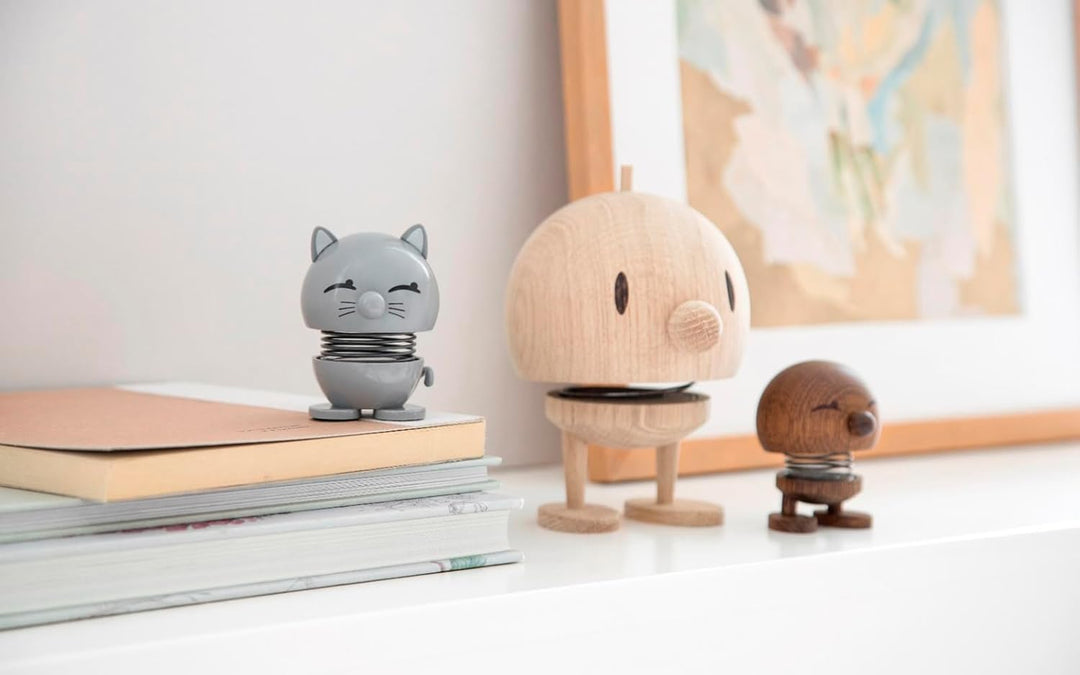 Hoptimist - Skandinavisches Design - Small Bimble aus Holz - Höhe 6,5 cm, Durchm. 5 cm - Smoked Oak