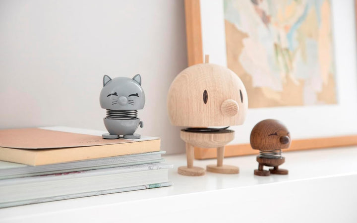 Hoptimist - Skandinavisches Design - Small Bimble aus Holz - Höhe 6,5 cm, Durchm. 5 cm - Smoked Oak