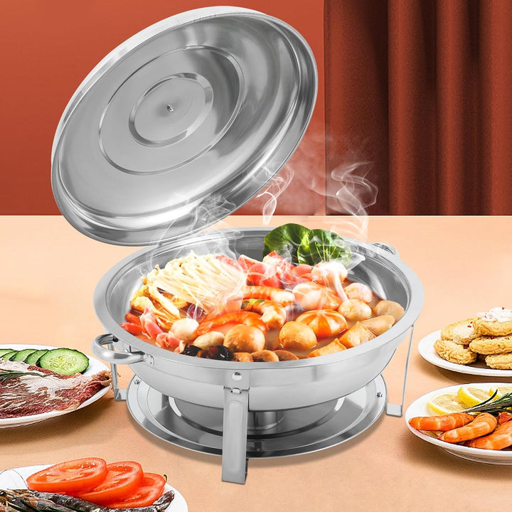 Spirituskocher 9L rund Hängedeckel Brenner für Buffet Hochzeit Catering | Warmhaltegerät, Speisewärm