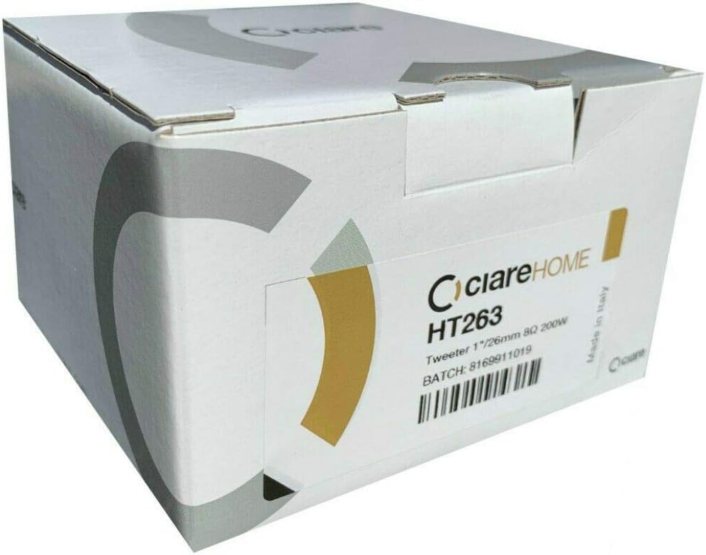 1 Tweeter CIARE HT263 Dome Driver schwarz 100 watt rms 200 watt max 11,00 cm 110 mm impedanz 8 ohm e