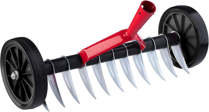 KADAX Rasenlüfter mit Rädern, Gartenkralle für Rasen, Garten, Moos, Schneidrechen aus Metall, manuel