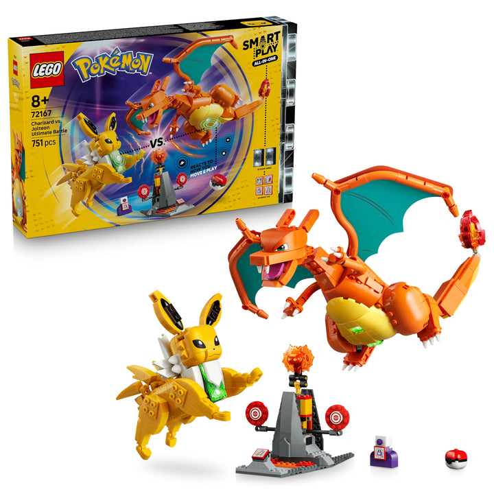 LEGO Pokémon SMART Play: Ultimativer Showdown zwischen Glurak und Blitza - All-in-1 Set mit 2 SMART