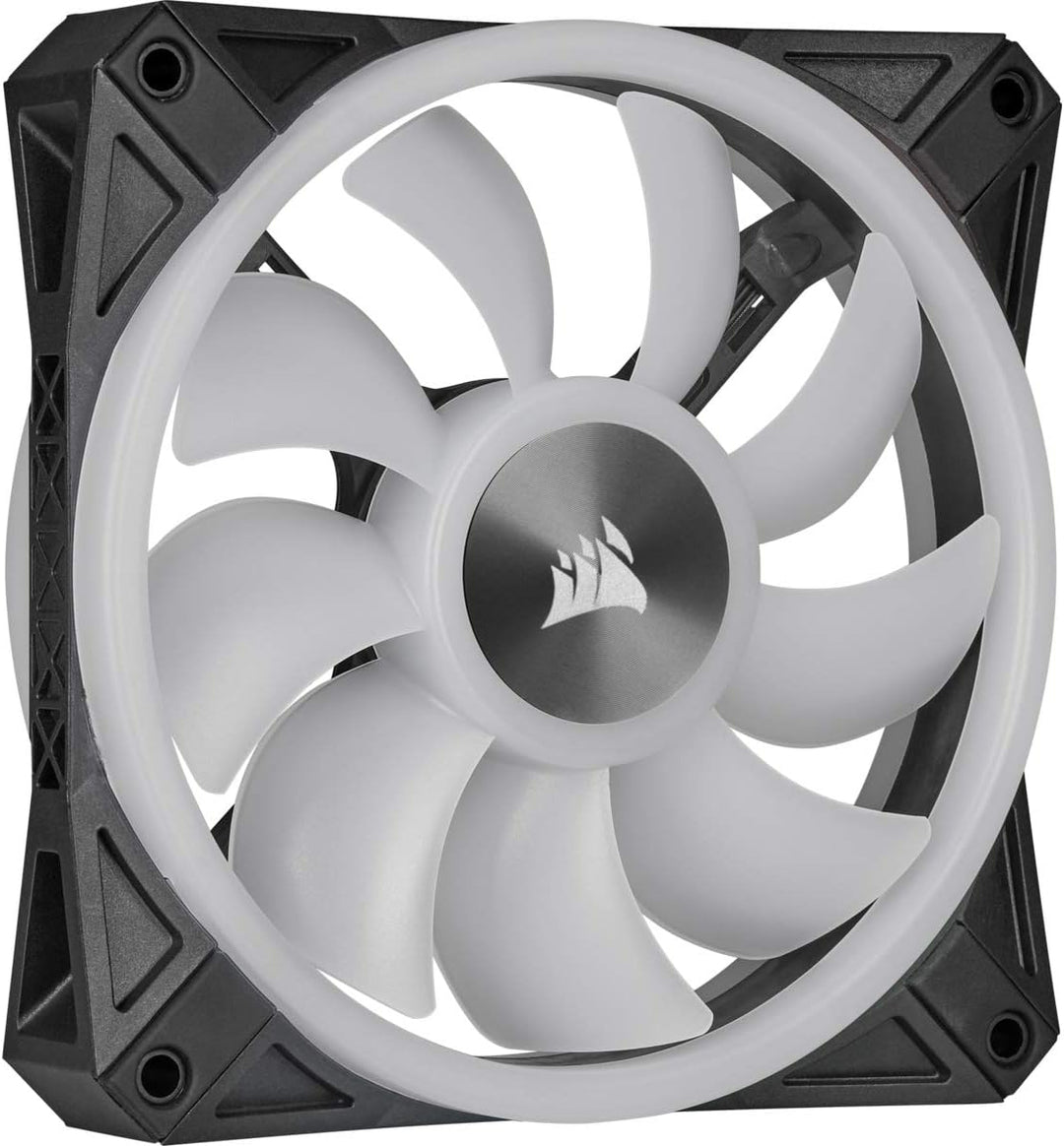 Corsair iCUE QL120 RGB, 120-mm-LED-PWM-Lüfter (für Desktop, 68 Einzeln Ansteuerbare, Schwindigkeiten