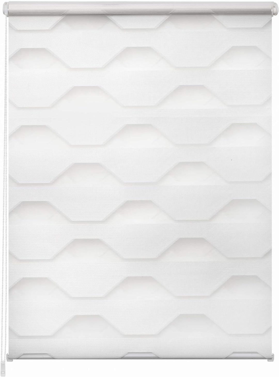 K-home Klemmfix-Doppelrollo Trapez, Weiss, 110 x 150 cm, 110 x 150 cm