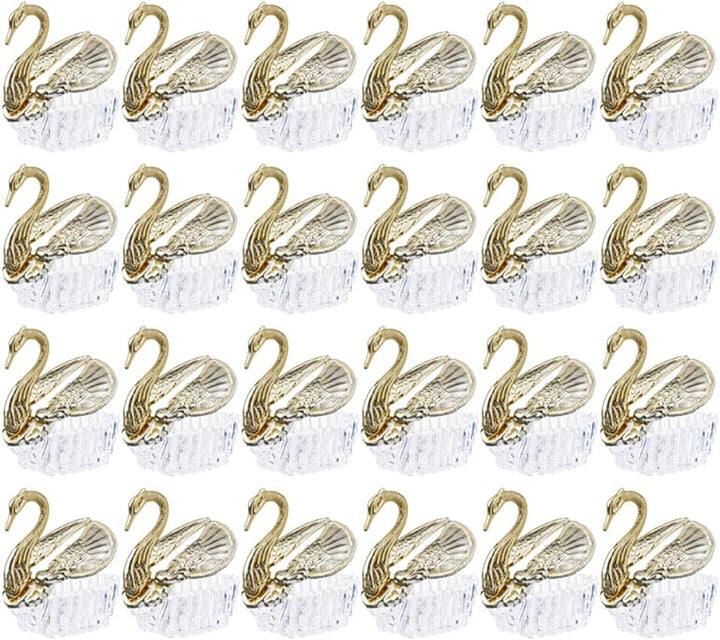 Angoily 24Pcs Candy Boxen für Hochzeiten Kleiner Schwan Form Geschenk Boxen Hochzeit Gastgeschenke B