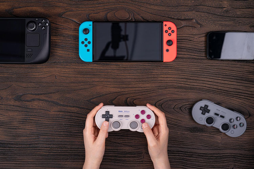 8BitDo SN30 Pro Bluetooth Controller, Hall Effect Joystick Update, Compatible with Switch, PC, macOS