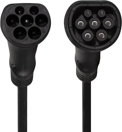 Harting EVC0102 - E-Auto-Ladekabel Typ 2, 3-phasig, 32 A, 22 kW, 7,5 m/ZERTIFIZIERTES KABEL, Schwarz