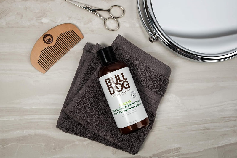 BULLDOG 3er-Pack Bartshampoo und Conditioner, 3 x 200 ml