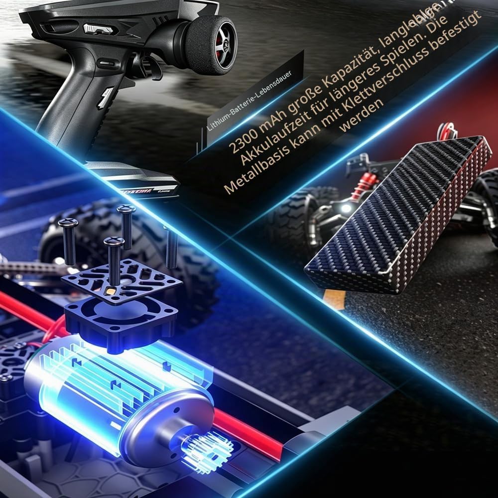 X-Verse SG110PRO 1:10 Ferngesteuertes Auto für Erwachsene, 4WD 40KM/H RC Auto mit Bürstenmotor, 2.4G