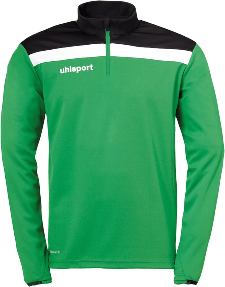 uhlsport Herren Offense 23 1/4 Zip Top Sweatshirt L Grün/Schwarz/Weiss, L Grün/Schwarz/Weiss