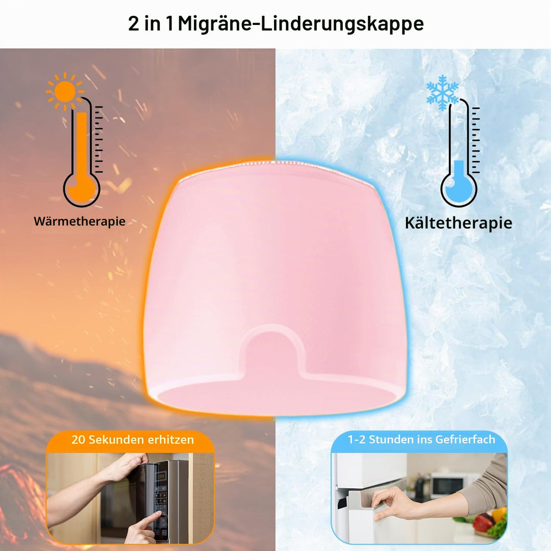 my novel things 2 Stück Migräne Maske und Augenmaske Kühlend, Migräne Kühlmaske, Migraine Relief Cap