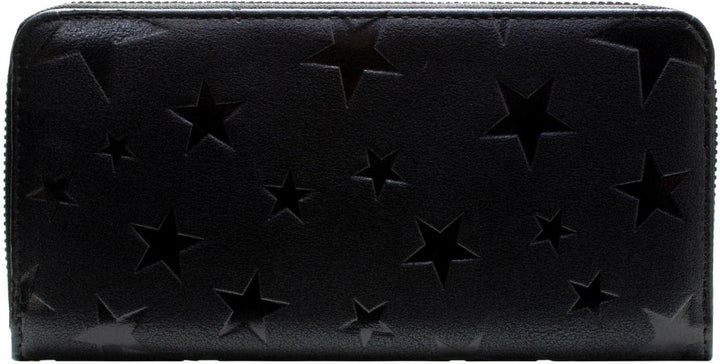 Wonder Woman Schillerndes Metall-Emblem Geprägte Sterne Portemonnaie Clutch Münzfach & Kartenhalter,