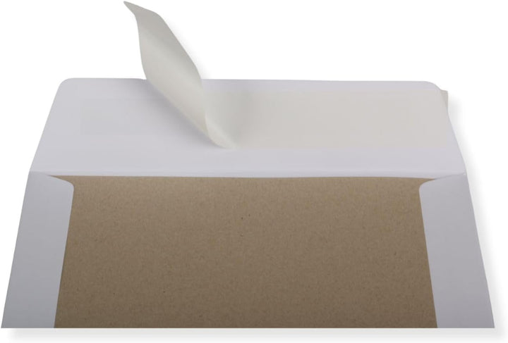 100 St. C4 Papprückwand Versandtaschen weiss mit Fenster 120 gr. Kuvert Haftklebend Briefumschläge H