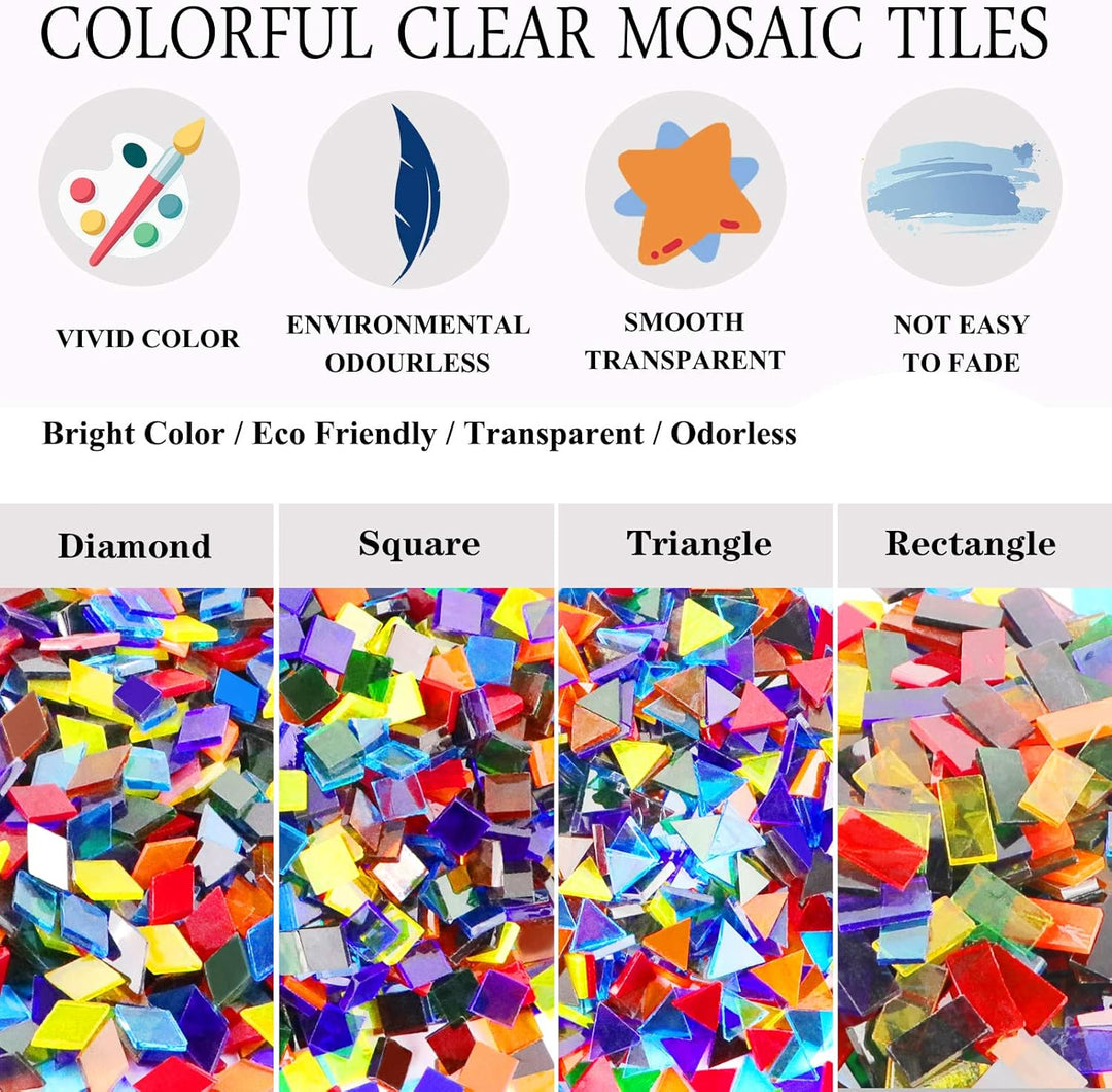 Mosaik-Fliesen, transparent, gemischte Farben, Mosaik-Fliesen, Glas-Stücke für Heimdekoration oder B