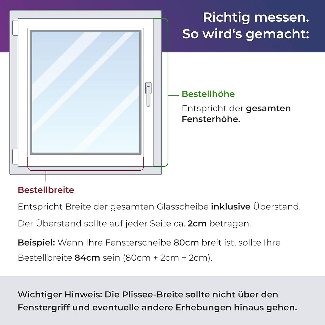 SchattenFreude Waben-Plissee nach Mass für Fenster | 100% verdunkelnd/Blackout | Mit Klemm-Haltern |