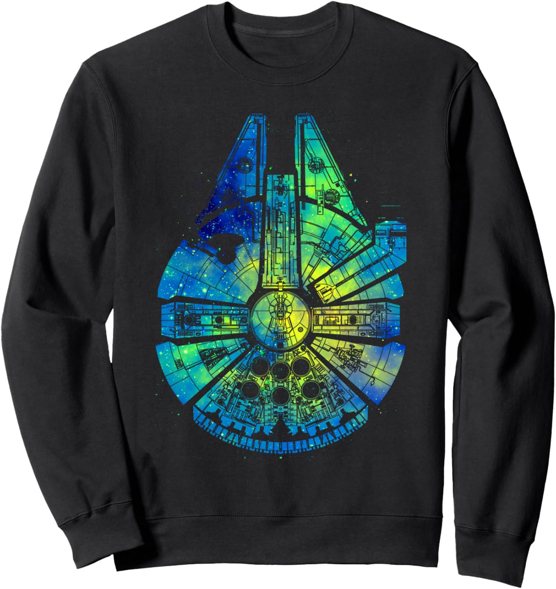 Star Wars Millennium Falcon Galaxy Fill Poster Sweatshirt