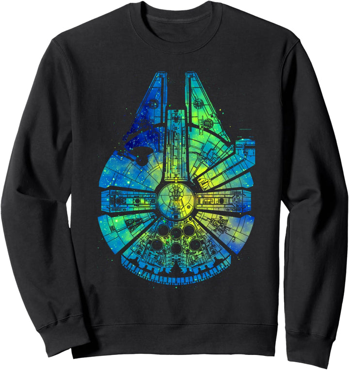 Star Wars Millennium Falcon Galaxy Fill Poster Sweatshirt